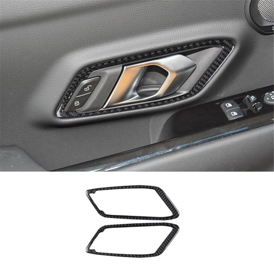 2Pcs Carbon Fiber Interior Door Handle Cover Trim for Toyota Supra A90 2019-2022