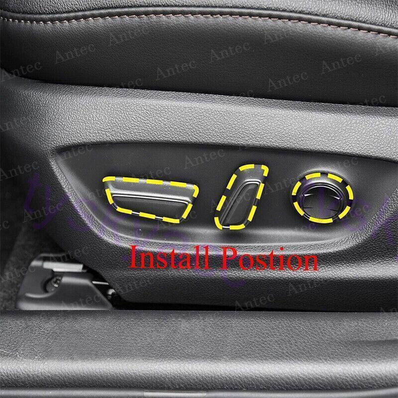 Carbon Fiber Look for Seat Adjust Button Decor Cover Trim for Toyota for Sienna 21-2024