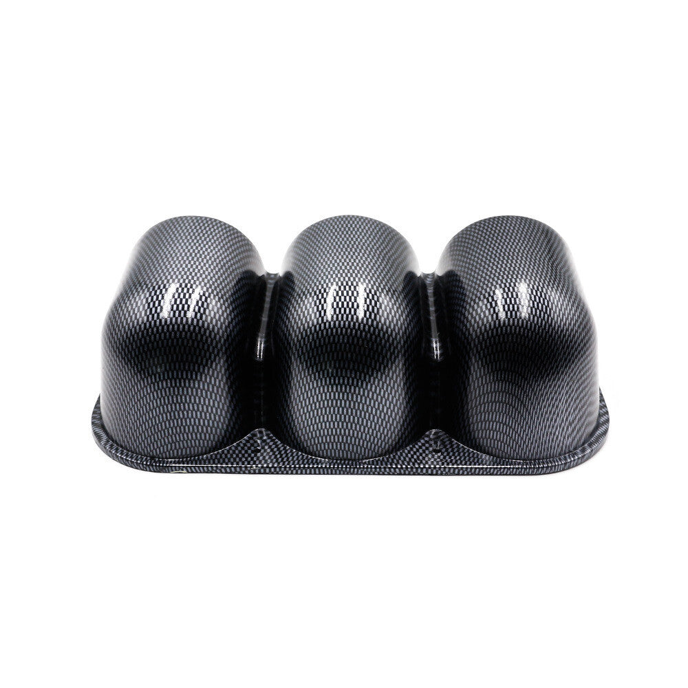 Carbon 2 52mm 3 Triple Holes Dash Car Gauge Meter Pod Mount Holder Q
