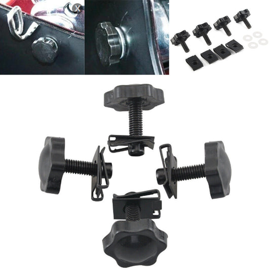 Quick-release saddlebag lock bolts provide hardware security and anti-theft deterrence suitable for Harley-Davidson vehicles. n