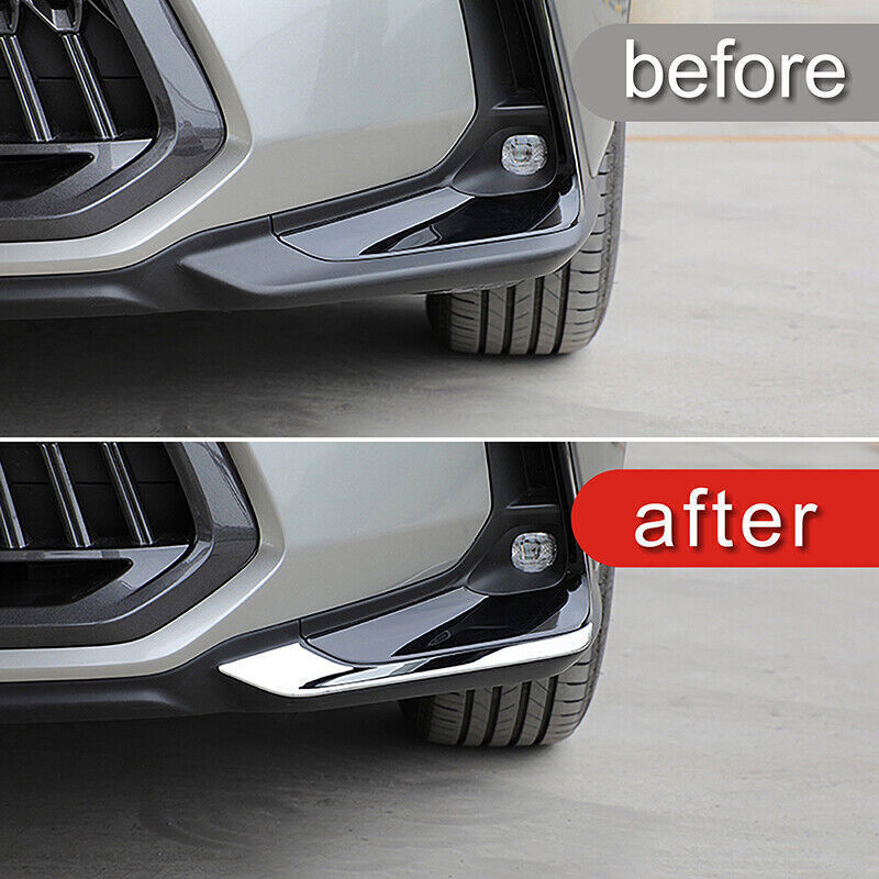 For 2022-23 for Lexus NX 250 350 350h Chrome Front Bumper Side Lip Protector Trim 2P