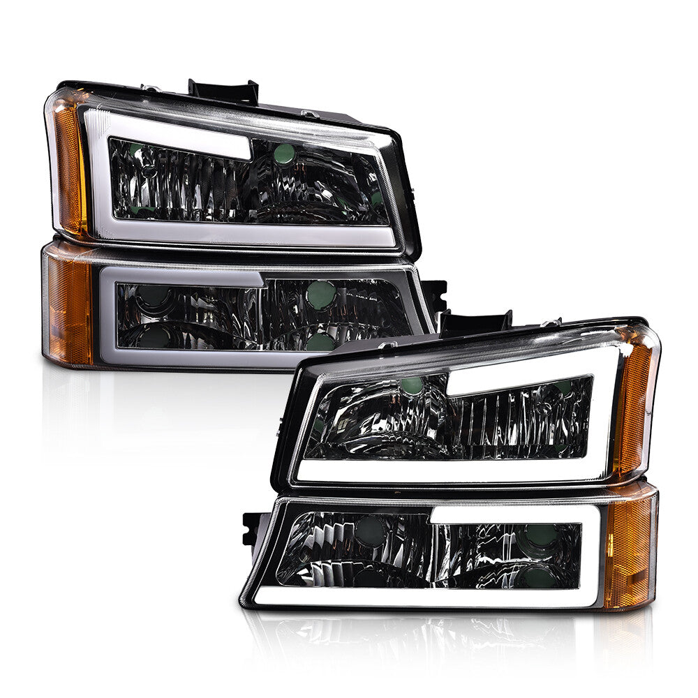 Tuisheng 03-07 Silverado/Avalanche {Dual LED C-BAR} Yellow/Jade Pomegranate + Staff - v