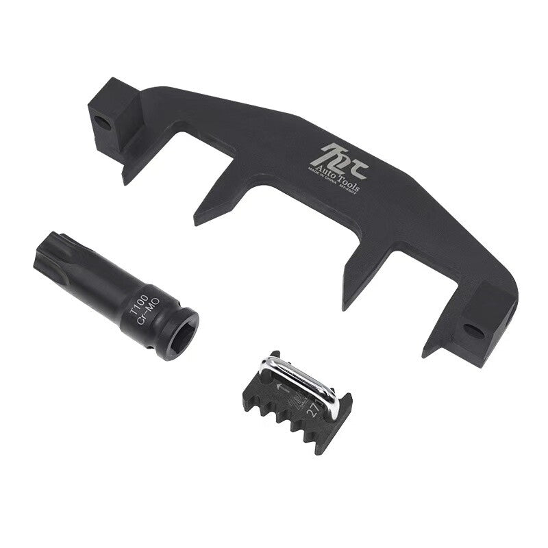 Timing tools for M271 engines, including camshaft retainers and timing chain tools. n