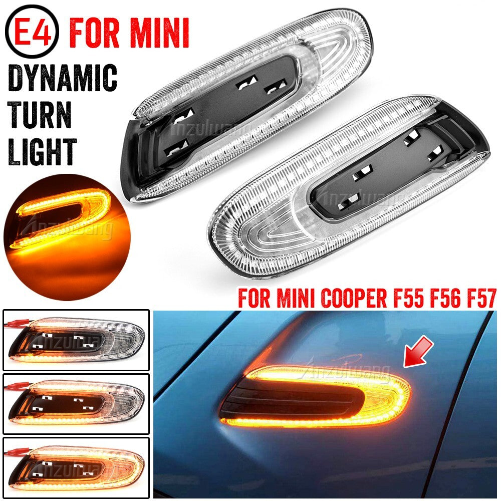 Dynamic Smoke LED Side Turn Signal Lamp for Mini F55 F56 14- F57 16