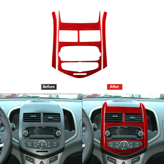 Carbon Fiber Front Door Control W/O Folding Trim Cover for KIA Sedona 2015-2016 v