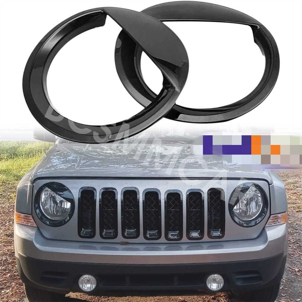 Car Headlight Lamp Front Left Right Side Trim Fit for Jeep Patriot 2011-2017 Q