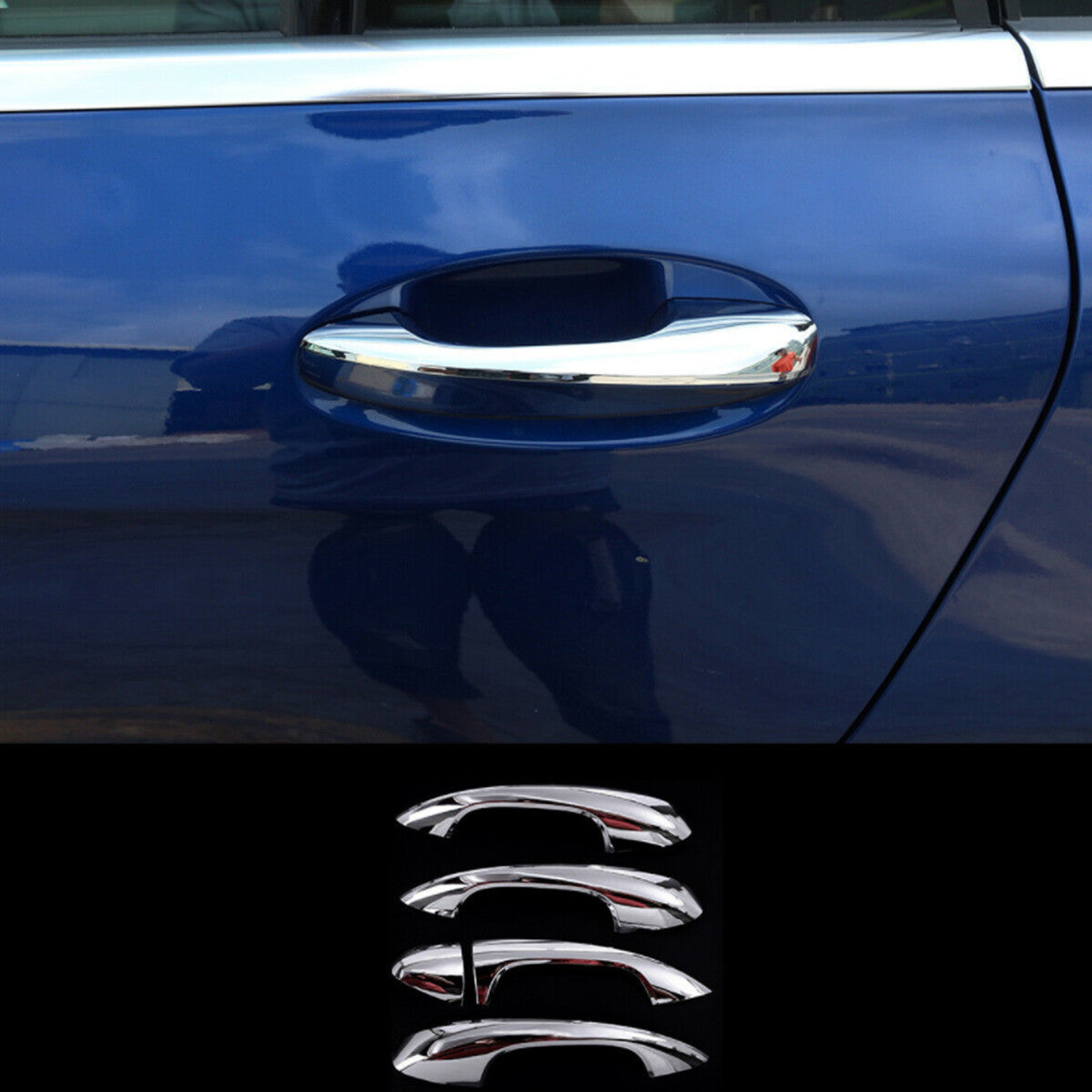 Chrome door handle trim covers for GLC CE Class X253 W205 W213 n