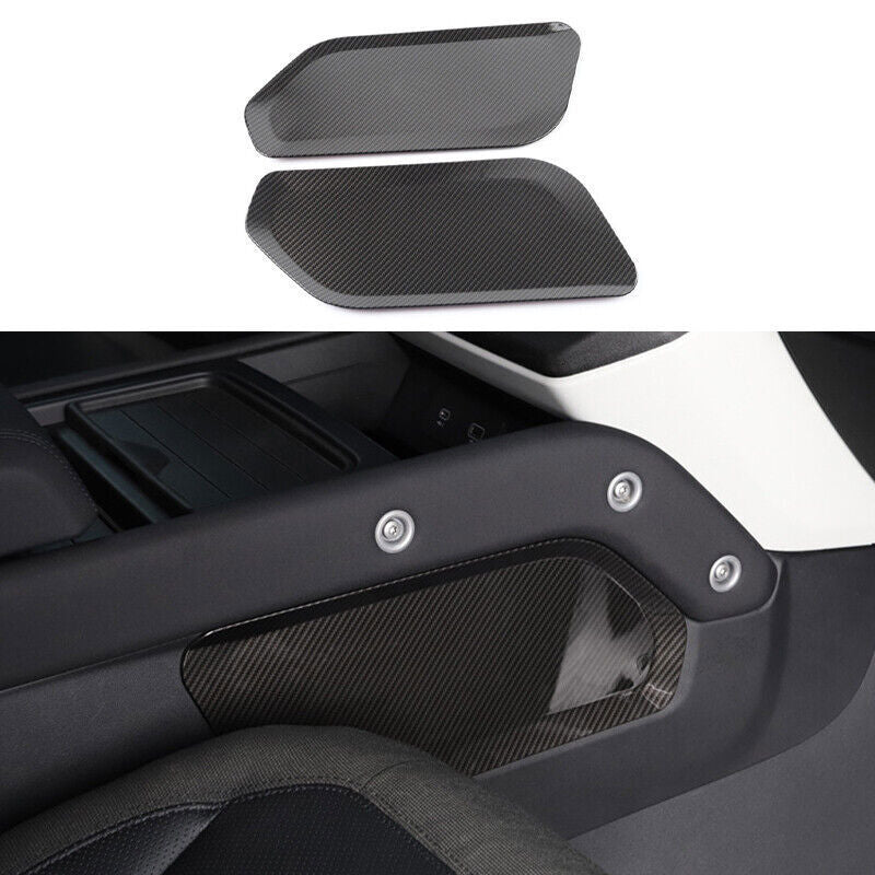 for Land Rover for Defender 2022-2024 Carbon ABS Console Storage Box Baffle Cover B n