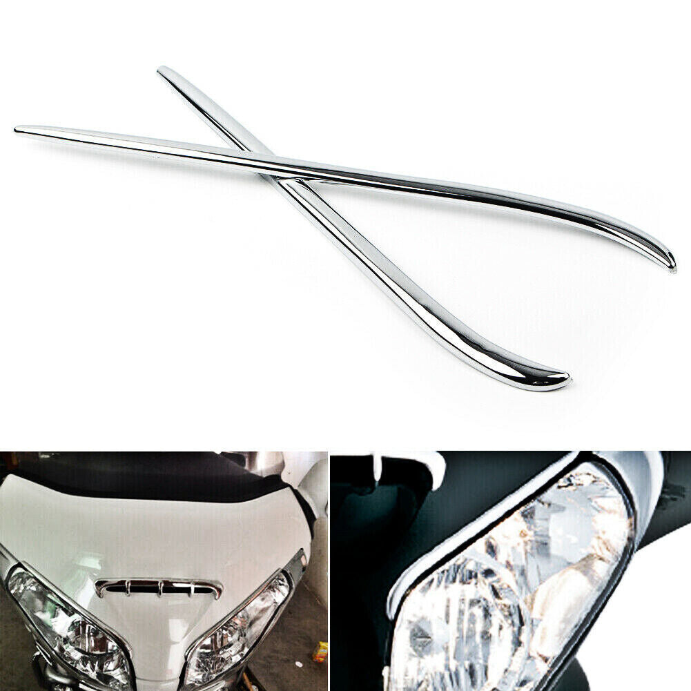 Front light styling eyebrow trim for Honda Goldwing GL1800 2001 - 2011 chrome- n