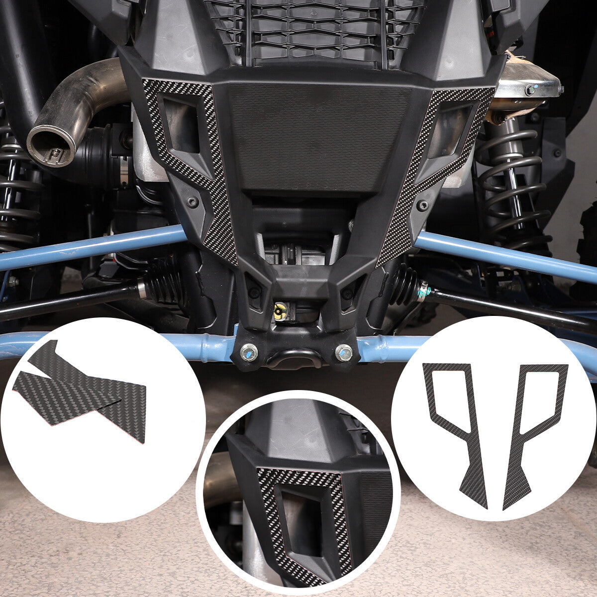 Rear trim panel for Polaris RZR PRO XP Ultimate 2021+ Carbon Fiber - n