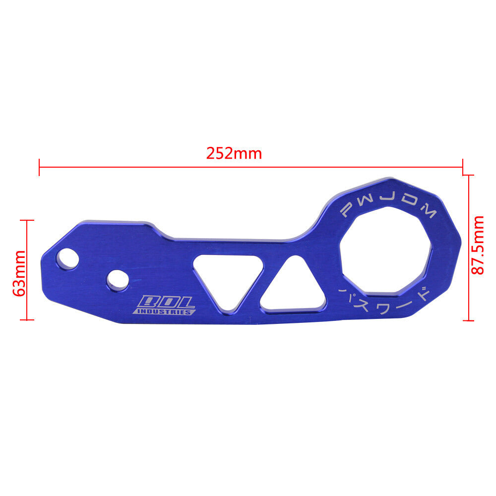 JDM Aluminum Blue Racing Trailer Hook Rear Tow Hook for Honda for Acura for Civic for Mazda Q