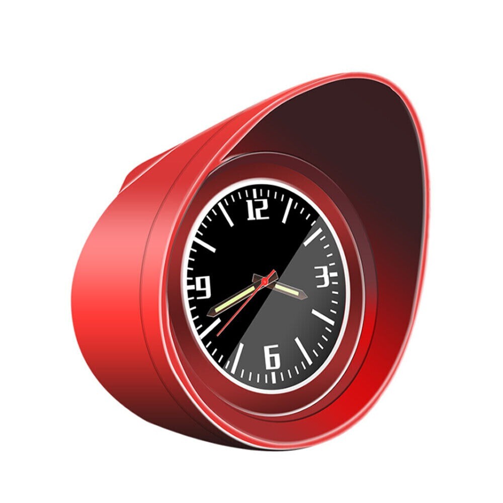 Car Dashboard Clock Luminous Pointer Time Gauge Console Interior Decors Red New n