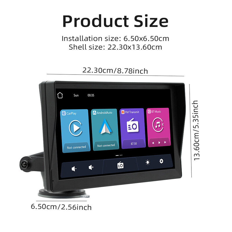 9-inch portable touchscreen car wireless stereo radio DVR dashboard monitor n
