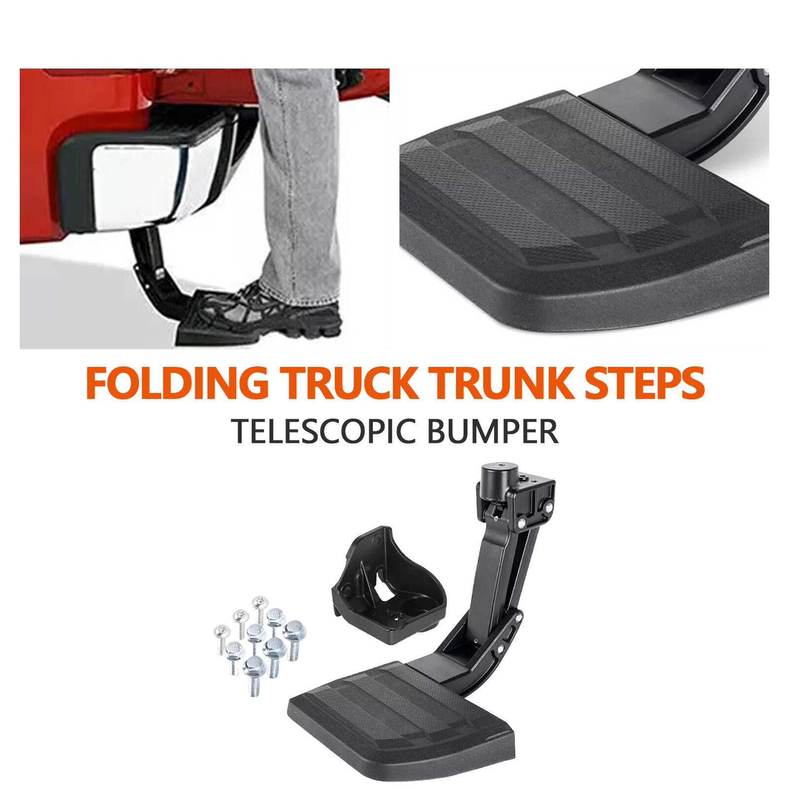 For 2024-2025 Tacoma Folding Truck Rear Bed Step Retractable Bumper PT392-3592xZ
