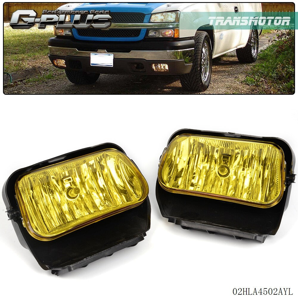 Suitable for 03-06 for Silverado Avalanche Yellow front bumper fog light with bulb - v