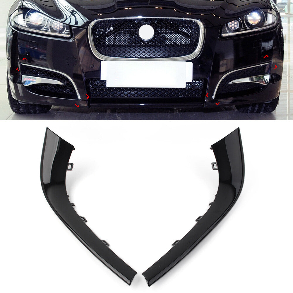 Front Bumper Upper Molding Trim for Jaguar XF 2012-2015 C2Z20504 C2Z20500 Pair