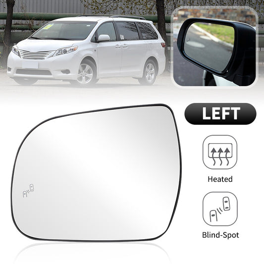 Left Driver Side Heated Mirror Glass W/Blind Spot For 2011-2020 for Toyota for Sienna