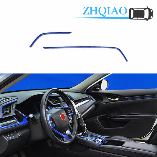 Blue ABS Console AC Air Outlet Vent Cover Trim for HONDA for Civic 10th 2016-2020
