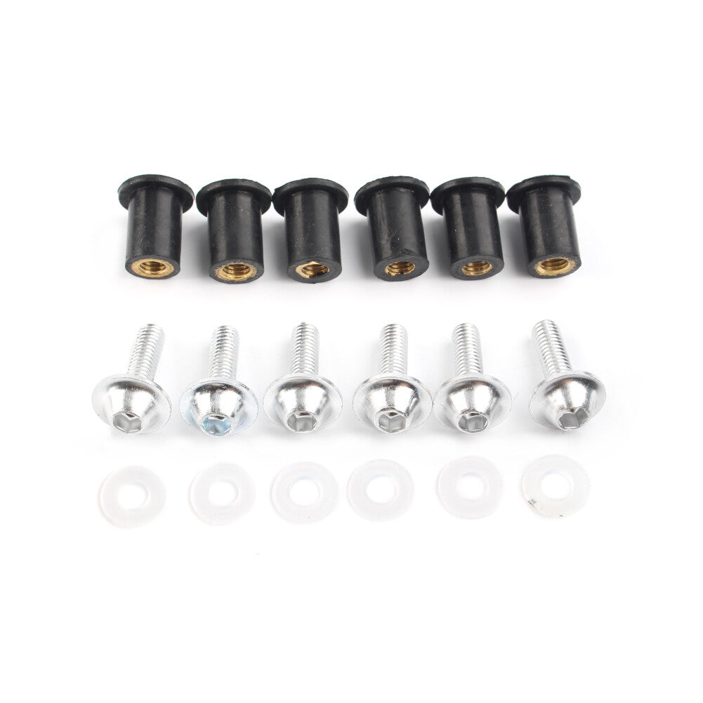 Windshield Windscreen Bolts Screw Fixing Kit Fit for Honda CBR250R CBR300R Silver