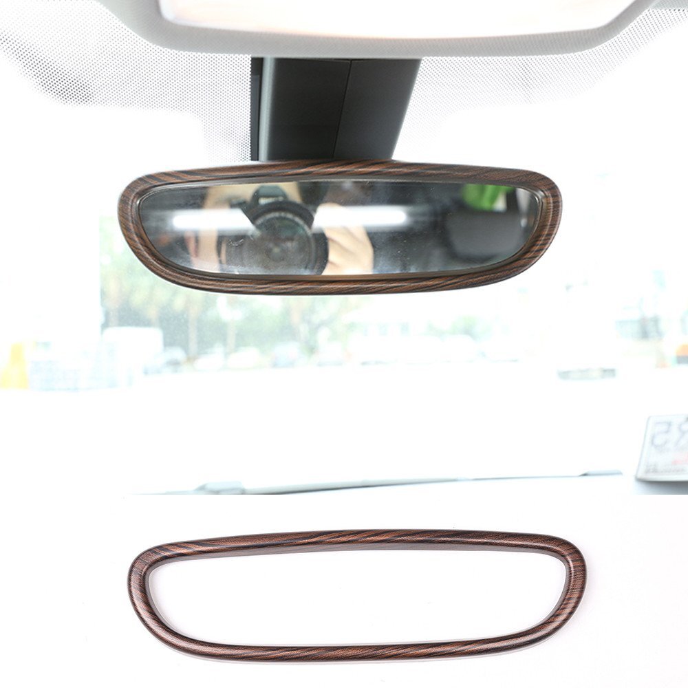 Pine Grain Interior Rearview Mirror Trim for BMW X1 F48 2016-21 1/2 Series 15-19