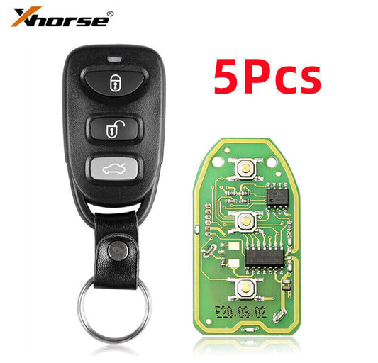 5Pcs¡Á Universal Wire Remote Key for Hyundai Style 3+1 Buttons XKHY01EN