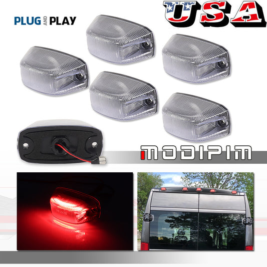 5-piece rear roof cab transparent gap light red LED for 14-23 for Ram ProMaster 68169776AD