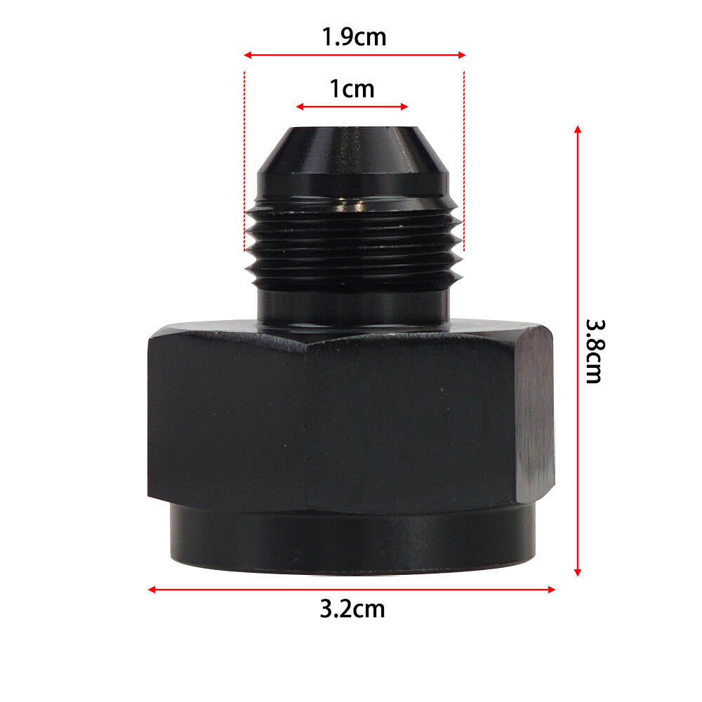 2x 10AN Female to 8AN Male Flare Reducer Fitting Fuel Adapter AN10 to AN8 Black