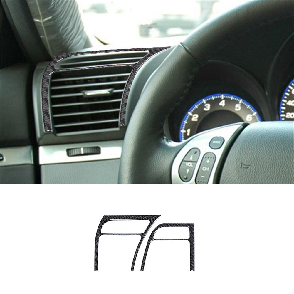 4x Red Left & Right Air Vent Trim Cover Carbon Fiber For Tacoma 2012-2015 v