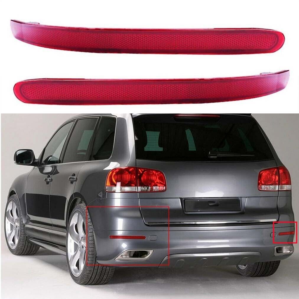 Fit for VW Touareg 2003-2010 1 Pair Rear Bumper Reflector Light Turn Signal Lamp