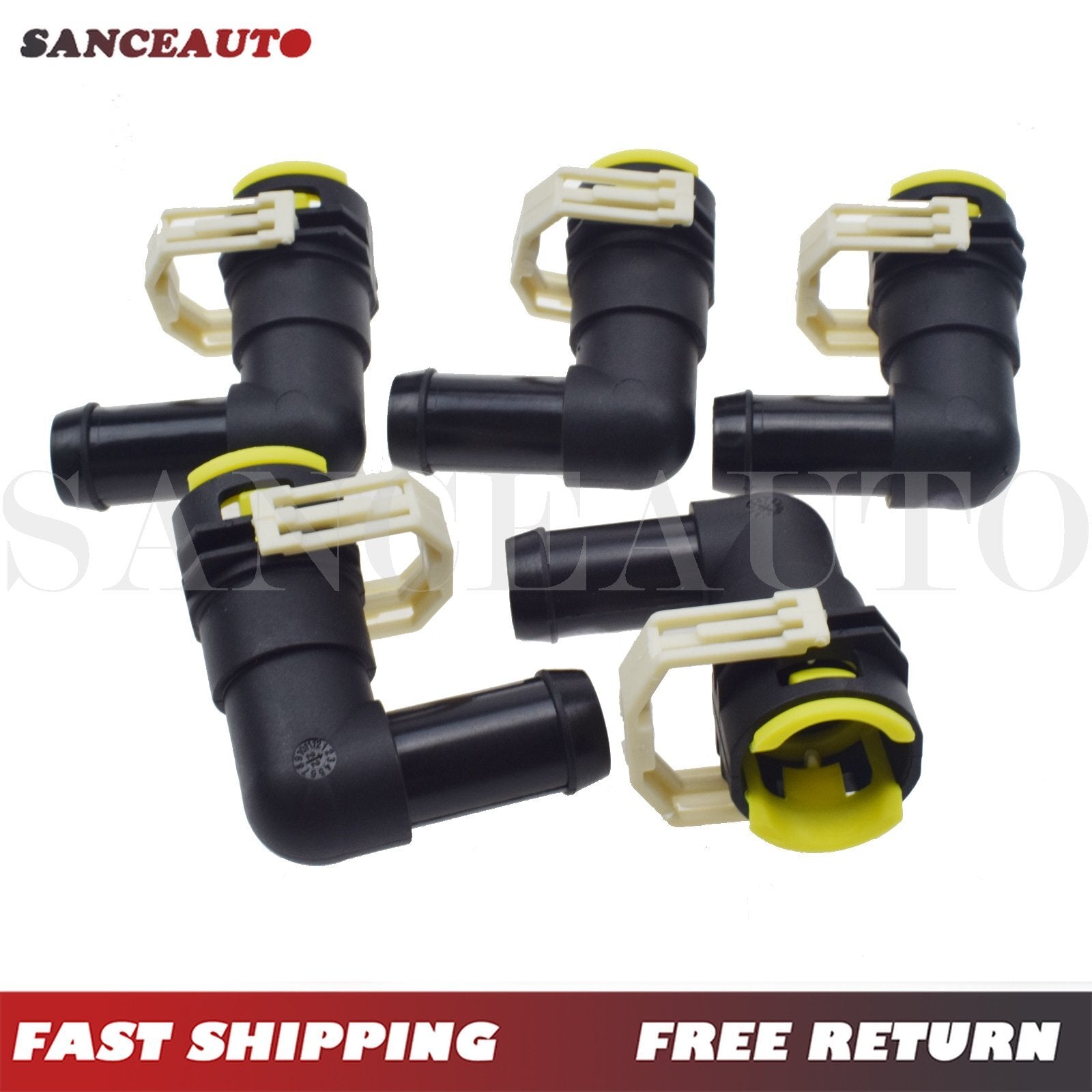 5-Piece Pack of Water Pipe Connectors B37F-61-240 for 2007-2013 for Mazda 3 CX-7 CX-9 - Brand New n