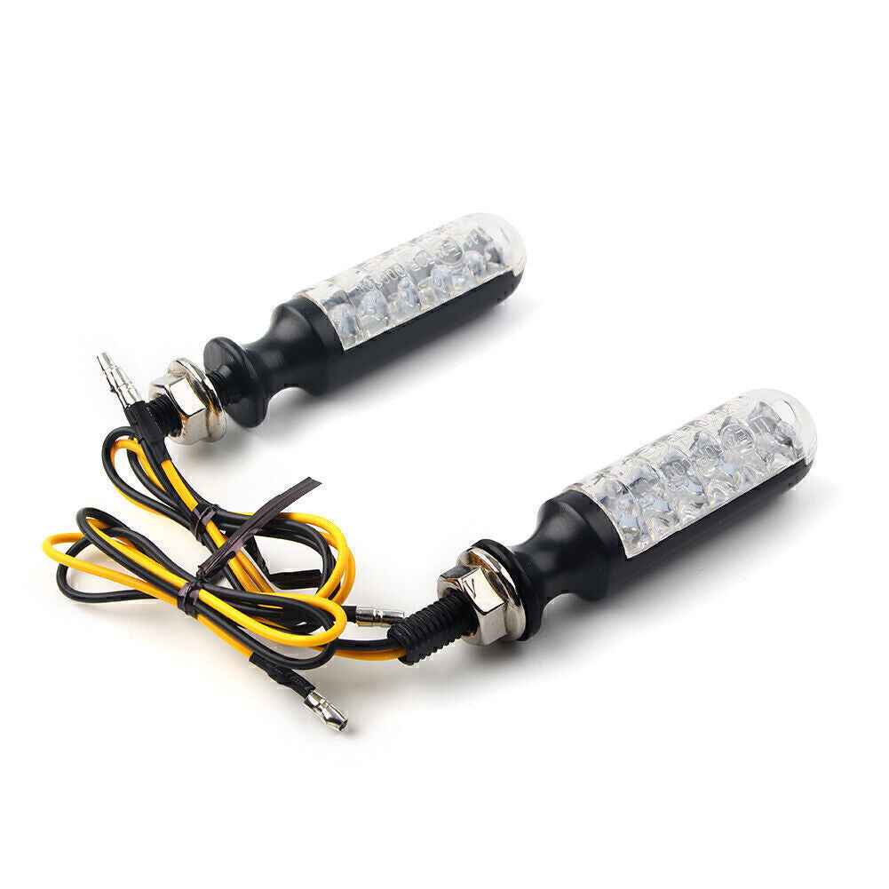 2¡Á Universal Motorcycle Turn Signal Lights Indicator Blinker Amber Bulbs 12V Q