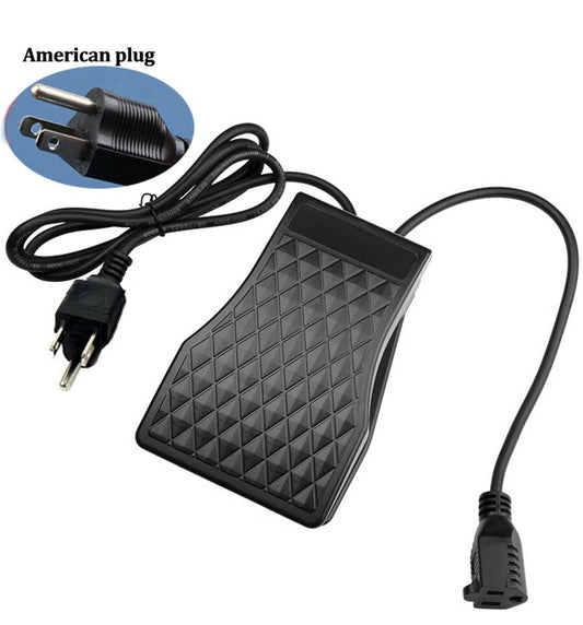 Heavy Duty Foot Pedal Control Switch Tools for Rotary Power American Plug Black