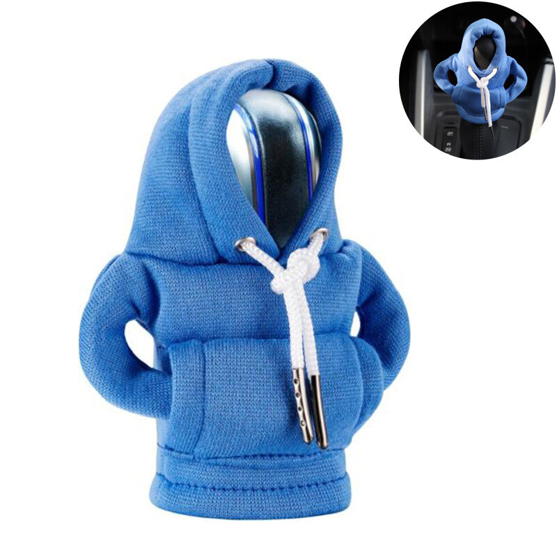 1PC Car Gear Shift Cover for Mini Hoodie Car Gear Shift Knob Cover Shirt Blue Q
