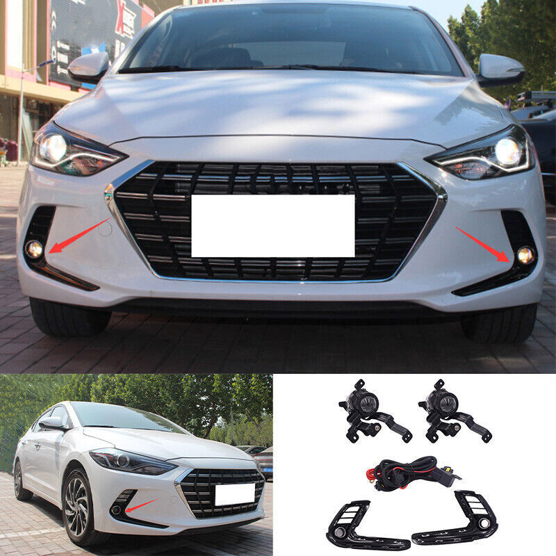 for Hyundai for Elantra 2017-2018 Left Right Clear Front Bumper Fog Light Lamp 5PCS n
