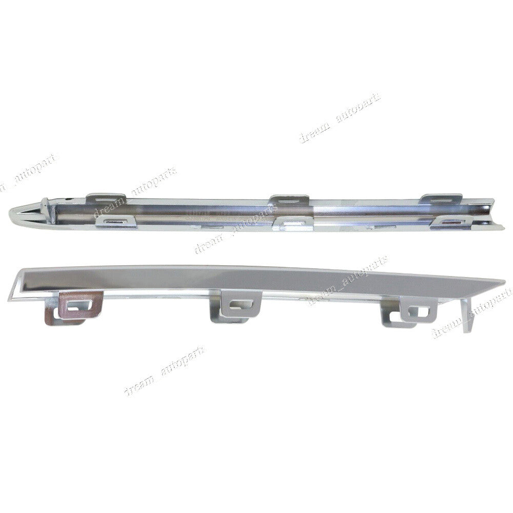 2 Front LHRH Bumper Fog Lamp Grille Molding Chrome Fits 2013-2014 for Cadillac ATS