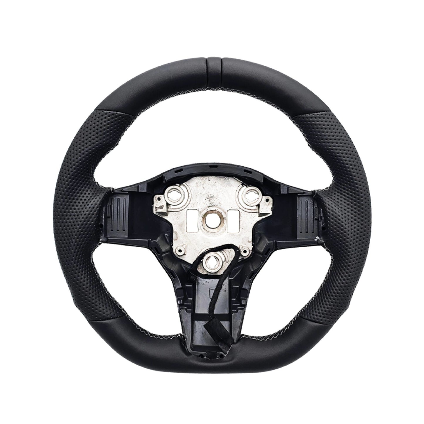 For Model 3 for Model Y HEATED Black Ring Sport Leather Steering Wheel n