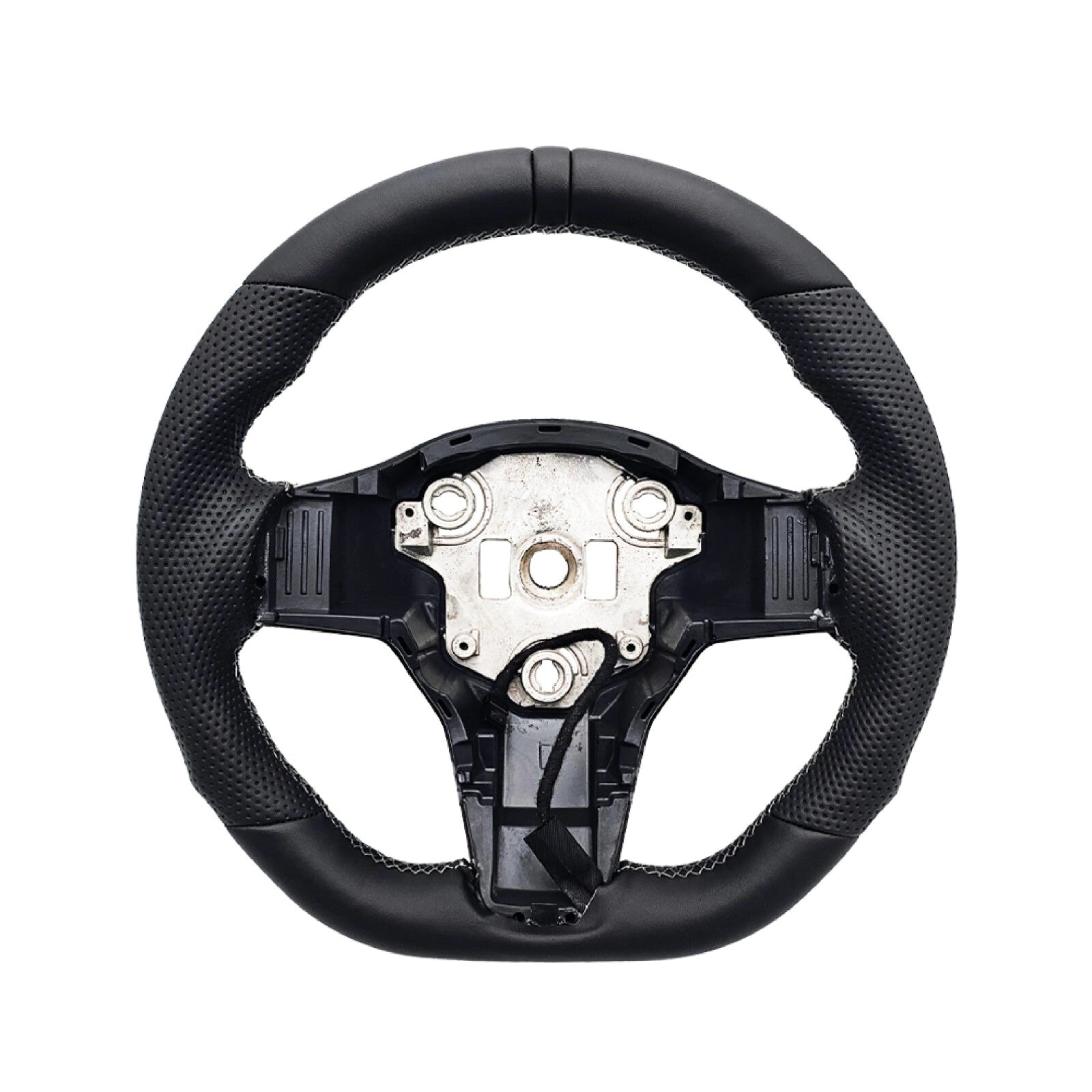 For Model 3 for Model Y HEATED Black Ring Sport Leather Steering Wheel n