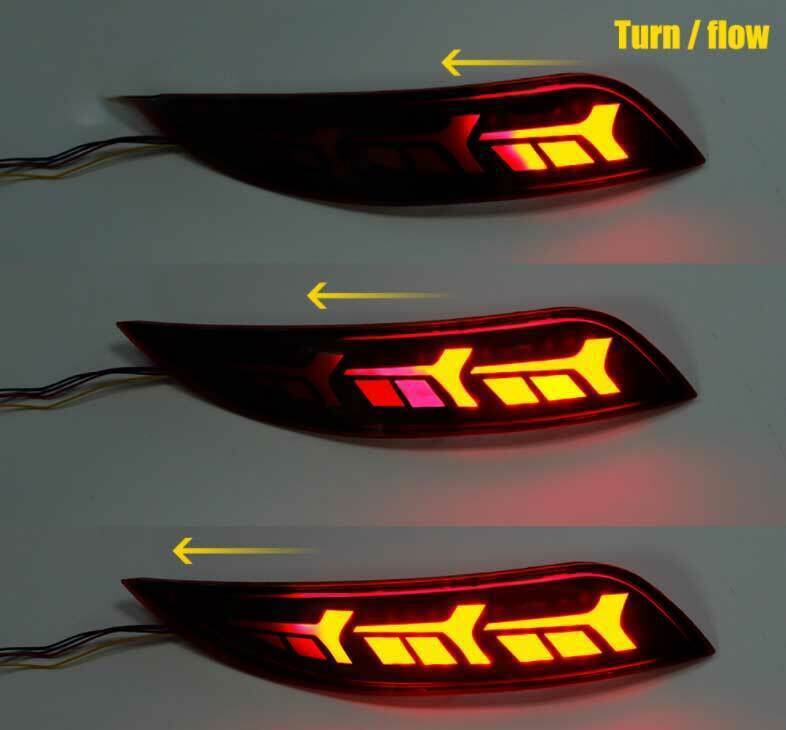 For Focus 2016-2018 Rear Bumper Fog Light Lamp LED Streamer Turn Signal n