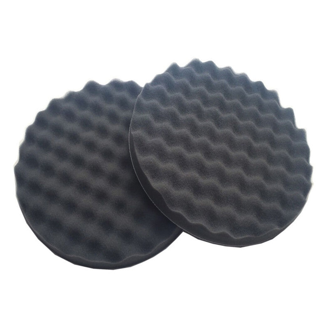 2Pcs/Set 05725 8 Inch Round Single-Sided Foam Polishing Pad Tool Kit Black
