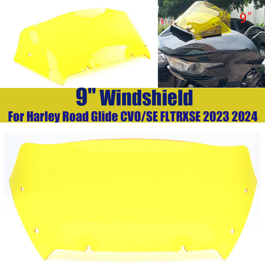 9-inch windshield suitable for Harley Road Glide CVO FLTRXSE 2023/2024 Yellow n