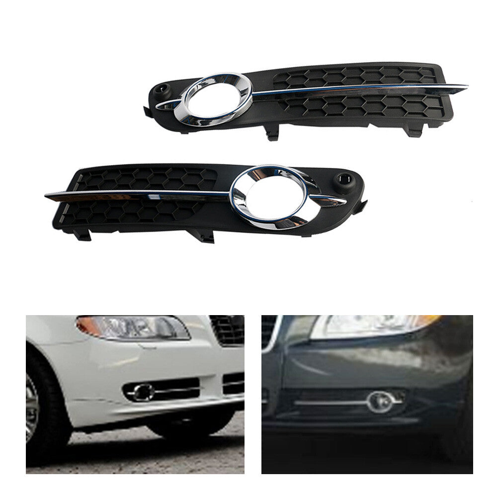 1 Pair Fog Light Trim with Chrome Moulding Left Right Fit for S80 V70 2009-2013