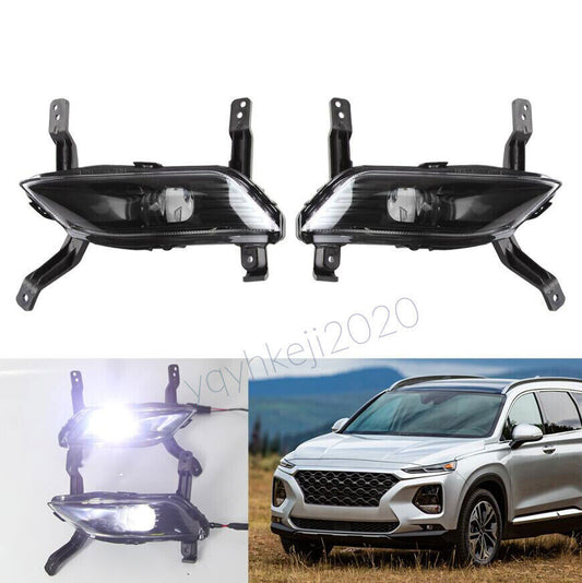 LED Fog Light for Hyundai Santa Fe 2019 2020 Lamp Bulb W/ Relay Harness Switch n