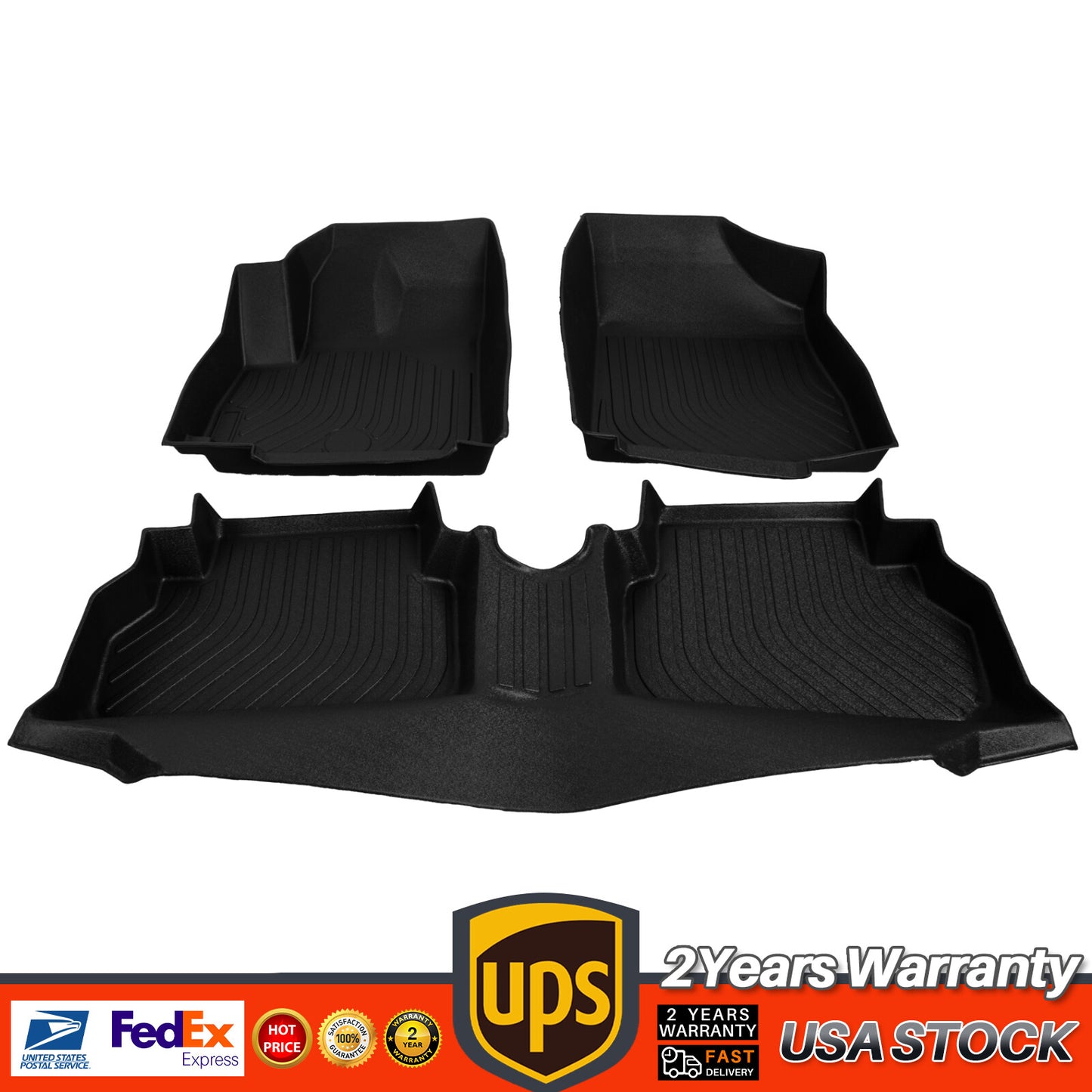 3D Floor Mats Liners for 2013-2023 for Buick Encore Waterproof All Weather Rubber Q