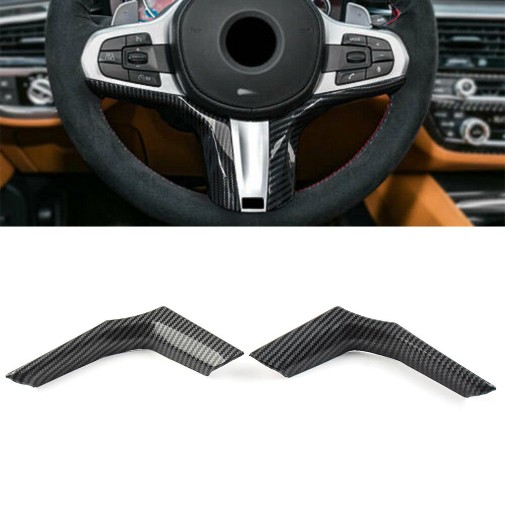 Carbon Fiber Steering Wheel Cover Decor Trim for BMW 3 Series G20 2019-2021 2020