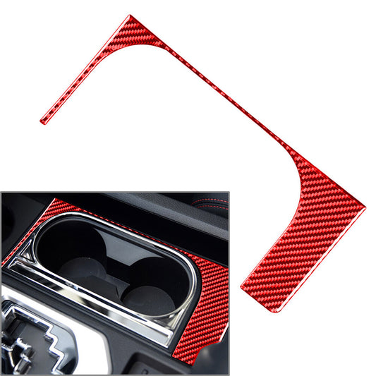 FIT for Toyota Tundra 14-21 LHD Carbon Fiber Center Console Water Cup Holder Cover