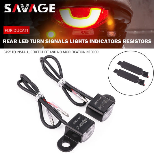 Rear Turn Signals Lights for DUCATI 800/803 Nightshift/Cafe Racer/Full Throttle Q