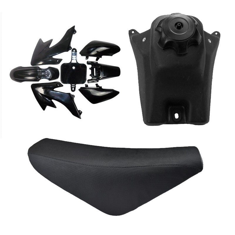 Fuel tank for seat , plastic fender body kit for CRF50 motorcycles, 110cc and 125cc Pit bikes