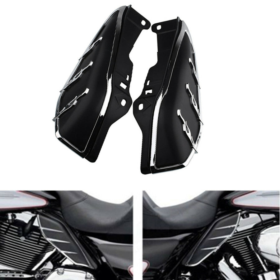 Black Mid-Frame Air Heat Deflectors Fit for Harley Touring Electra Street Glide Q