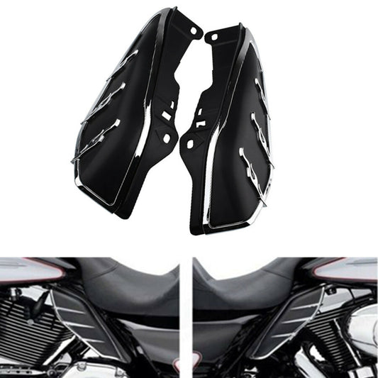 Black Mid-Frame Air Heat Deflectors Fit for Harley Touring Electra Street Glide Q