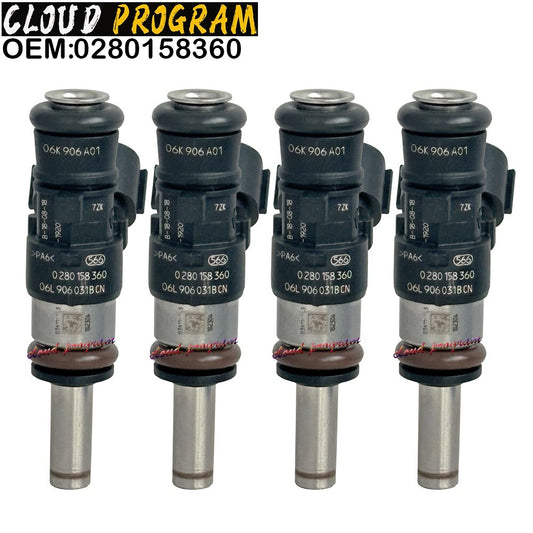 for Audi A3 Sportback A4 Q5 Tt 2.0 Tfsi Fuel injectors 0280158360 New (4pcs) v